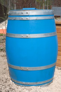 Barrel for toys in garage