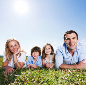 Smiling family